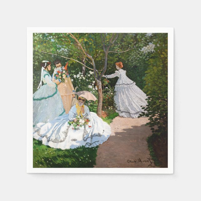 Guardanapo De Papel Claude Monet - Mulheres no Jardim (Frente)