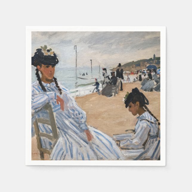 Guardanapo De Papel Claude Monet - Na praia em Trouville (Frente)