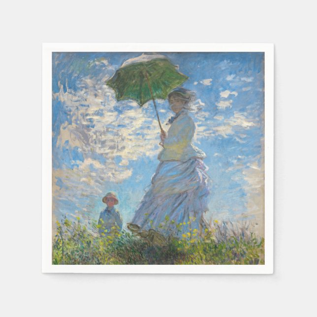 Guardanapo De Papel Claude Monet - O Promenade, Mulher com Parasol (Frente)