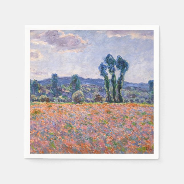 Guardanapo De Papel Claude Monet - Poppy Field 1890 (Giverny) (Frente)