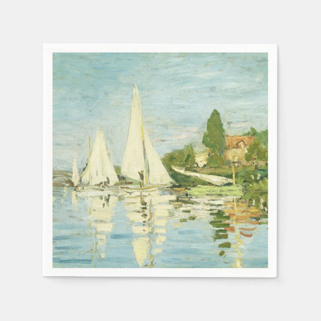Guardanapo De Papel Claude Monet. Regattas em Argenteuil (Frente)