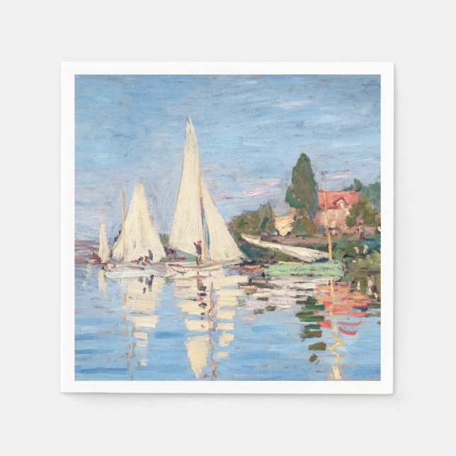 Guardanapo De Papel Claude Monet - Regattas em Argenteuil (Frente)