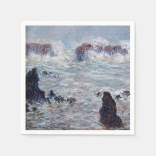 Guardanapo De Papel Claude Monet - Tempestade ao largo da costa de Bel