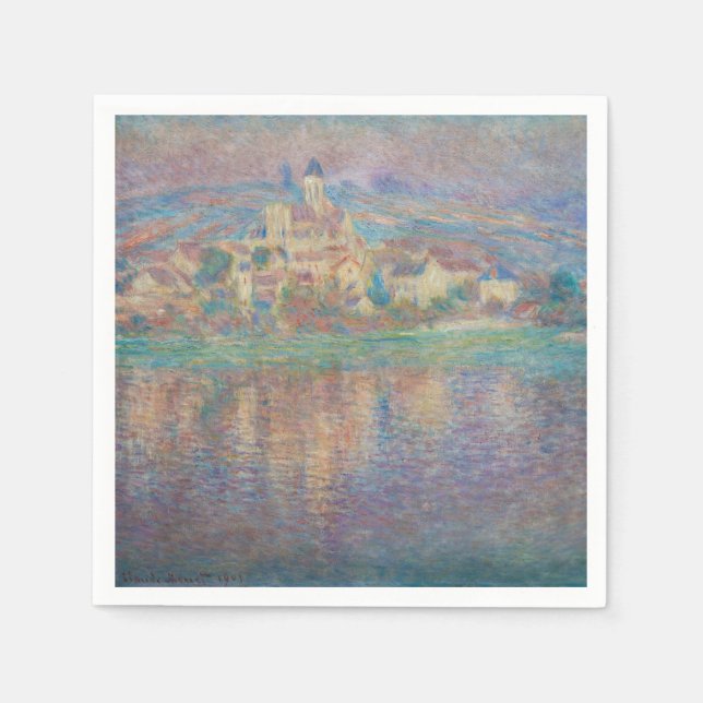 Guardanapo De Papel Claude Monet - Vetheuil, Sunset (Frente)