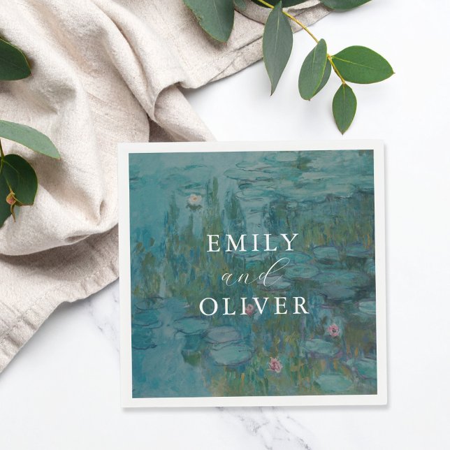 Guardanapo De Papel Claude Monet Water Lily Wedding (Criador carregado)