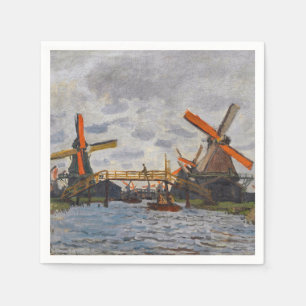 Guardanapo De Papel Claude Monet - Windmills perto de Zaandam