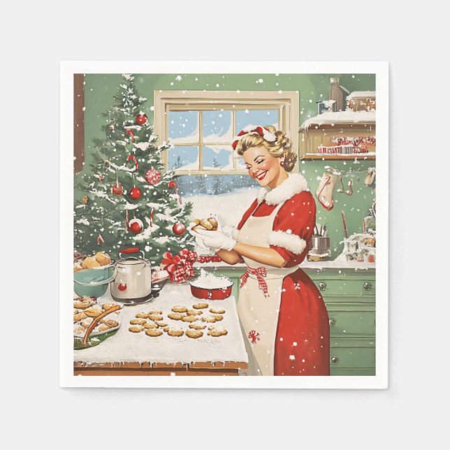 Guardanapo De Papel Claus Holiday Baking Delight (Frente)