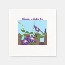 Guardanapo De Papel Clematis Vine in the Garden