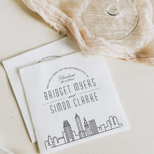 Guardanapo De Papel Cleveland Deco Skyline   Casamento Nápoles