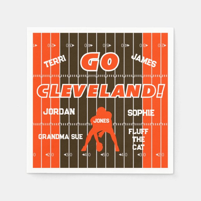 Guardanapo De Papel Cleveland Futebol Fan Paper Napkin (Frente)