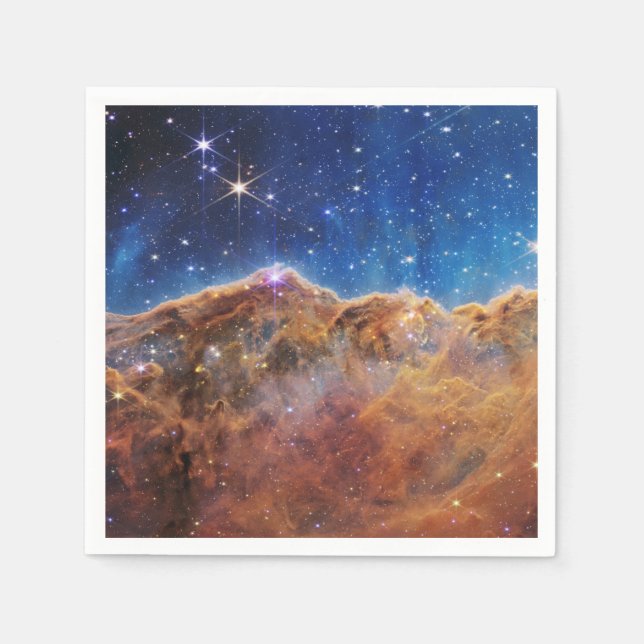 Guardanapo De Papel Clipes Cósmicos do Telescópio Espacial JWST James  (Frente)