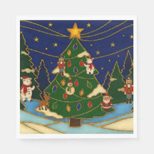 Cloisonne Art Whimsical Forest Classic Christmas 