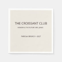 Clube de Brunch Croissant Marrom Espresso Minimali