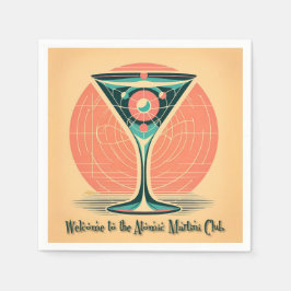 Guardanapo De Papel Clube de Coquetel Martini Atômico de Entrelaçament
