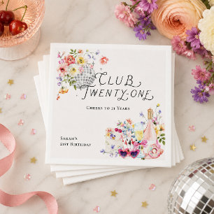 Guardanapo De Papel Clube Vinte e Um Jardim Disco Floral