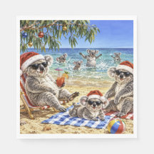Coalas de Natal na praia