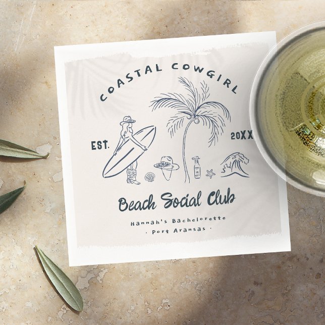 Guardanapo De Papel Coastal Cowgirl Bachelorette (Criador carregado)