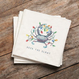 Guardanapo De Papel Coastal Crab “Deck the Claws” Holiday