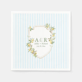 Guardanapo De Papel Coastal Mediterranean Lemon Crest Wedding