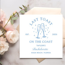 Coasteira Bachelorette Modern Cocktail Blue