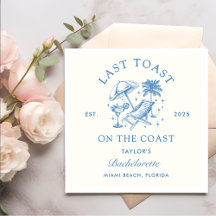 Coasteira Bachelorette Modern Cocktail Blue