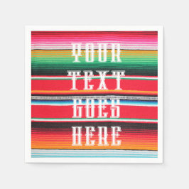 Guardanapo De Papel cobertor poncho mexicano cinco de mayo, texto pers