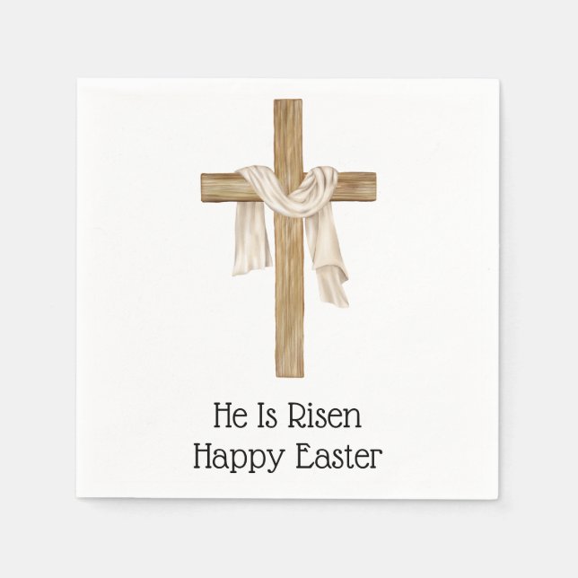 Guardanapo De Papel Cobertura de Turim Páscoa Cruzada Cristã Religiosa (Frente)