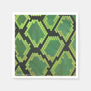 Guardanapo De Papel Cobra preto e Impressão verde