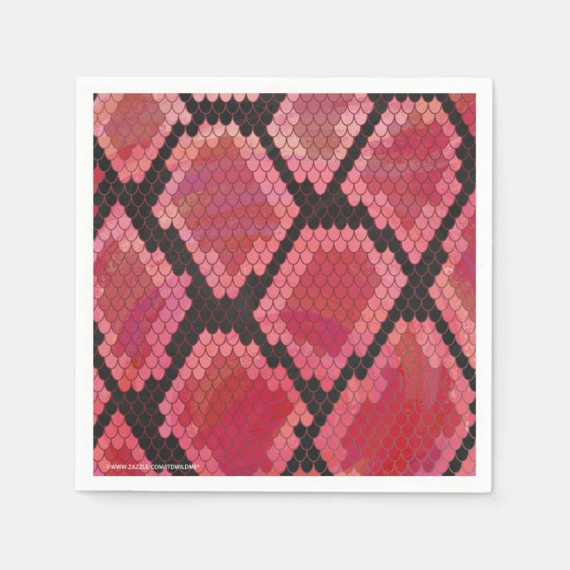 Guardanapo De Papel Cobra preto e Impressão vermelho (Frente)