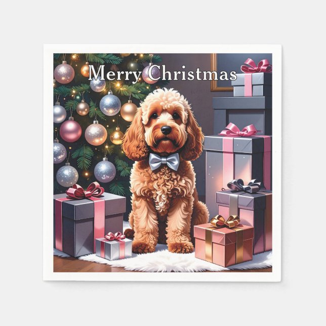Guardanapo De Papel Cockapoo Natal (Frente)