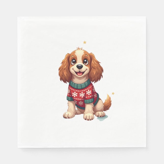 Guardanapo De Papel Cocker Spaniel Snowflake (Frente)
