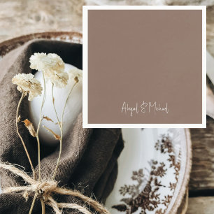 Guardanapo De Papel Cocktail Brown Wedding