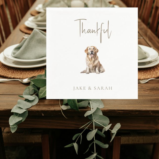 Guardanapo De Papel Cocktail de Ação de Graças Personalizado para Pet (Criador carregado)