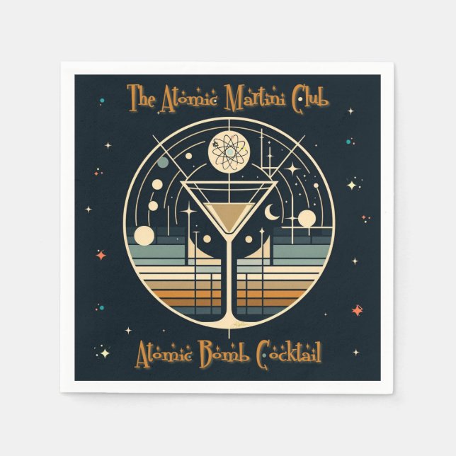 Guardanapo De Papel Cocktail de bombas atômicas do Clube Atômico Marti (Frente)