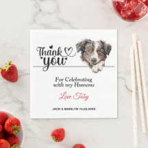 Cocktail de Casamento com Cachorro Pastor Australi
