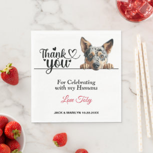 Guardanapo De Papel Cocktail de Casamento de Cachorro Australiano
