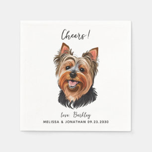 Guardanapo De Papel Cocktail de Casamento de Cães