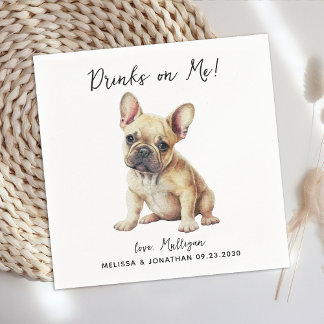 Guardanapo De Papel Cocktail de Casamento de Cães