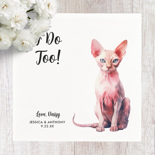 Guardanapo De Papel Cocktail de Casamento de Gatos (Criador carregado)