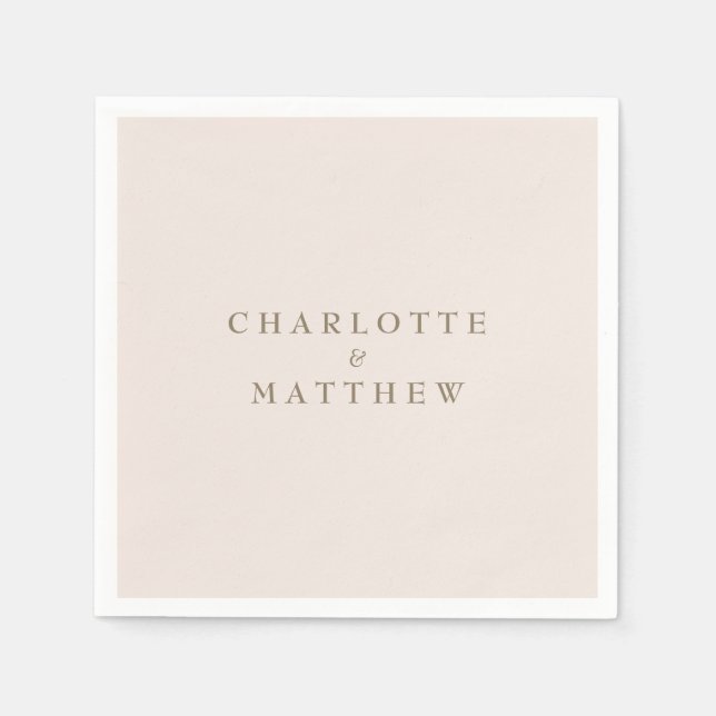 Guardanapo De Papel Cocktail de Casamento de Noivas Fiel (Frente)