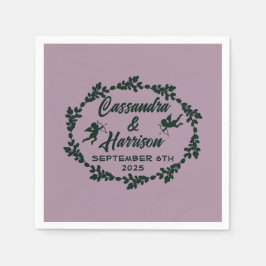 Guardanapo De Papel Cocktail de Casamento Russo Roxo Profundo