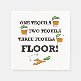 Guardanapo De Papel Cocktail de copo de tequila com limão