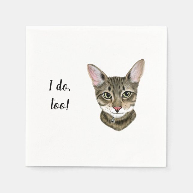 Guardanapo De Papel Cocktail de gato personalizado (Frente)