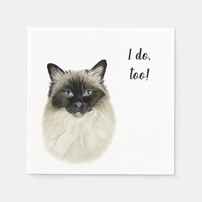 Guardanapo De Papel Cocktail de gato personalizado (Frente)