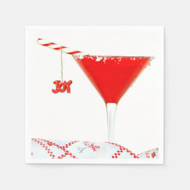 Guardanapo De Papel Cocktail de Natal com Canas Doces
