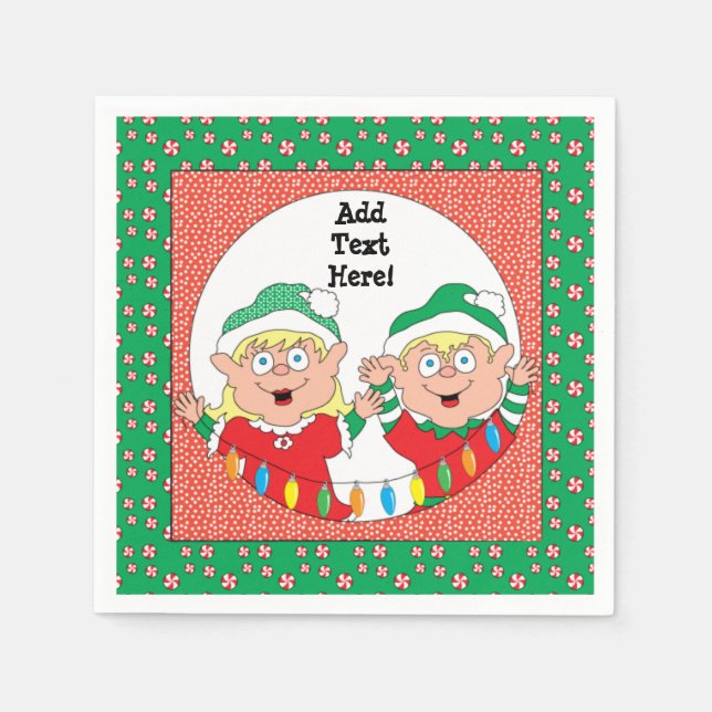 Guardanapo De Papel Cocktail de Natal Napkin (Frente)