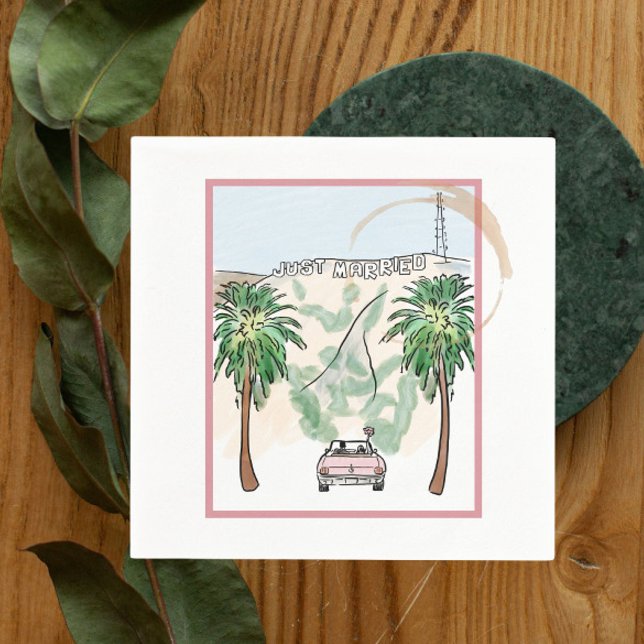 Guardanapo De Papel cocktail de Recem casados de Los Angeles (Criador carregado)