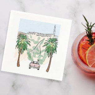 Guardanapo De Papel cocktail de Recem casados de Los Angeles