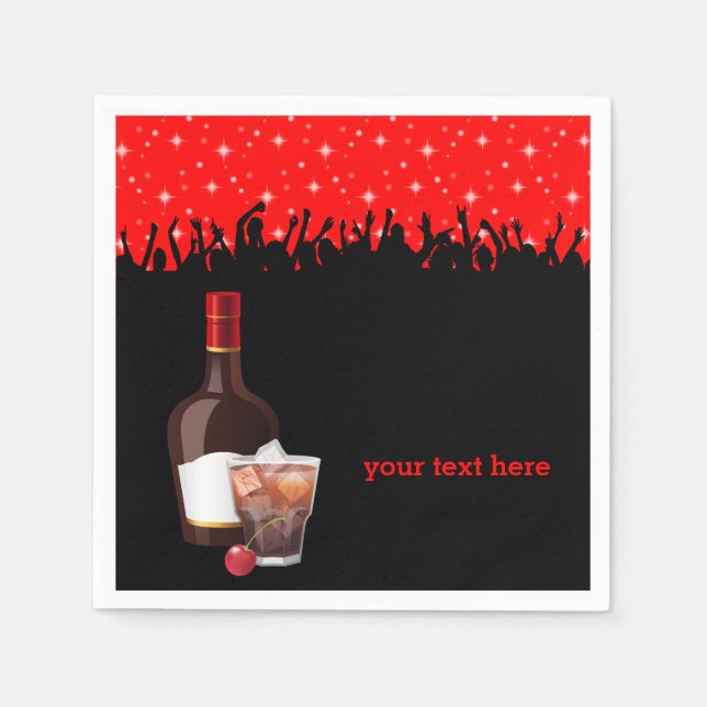 Guardanapo De Papel Cocktail * escolha a cor de fundo (Frente)