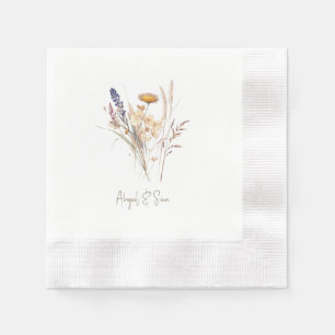 Guardanapo De Papel Cocktail Floral de Casamento Floral de Senha
